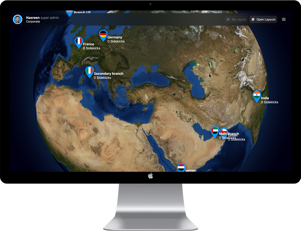 Multi-region operations map